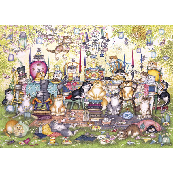 Gibsons Mad Catter's Tea Party 250 XL Piece Jigsaw Puzzle image 0