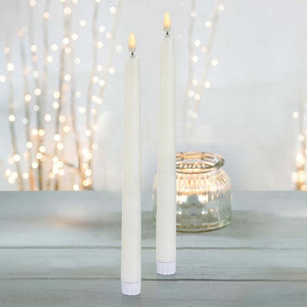 Premier Battery-Operated LED Taper Candles (Pack of 2) image 0
