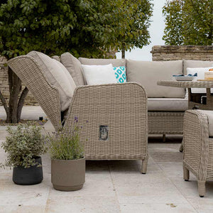 Bramblecrest Chedworth Square Reclining Fire Pit Set in Sandstone image 1