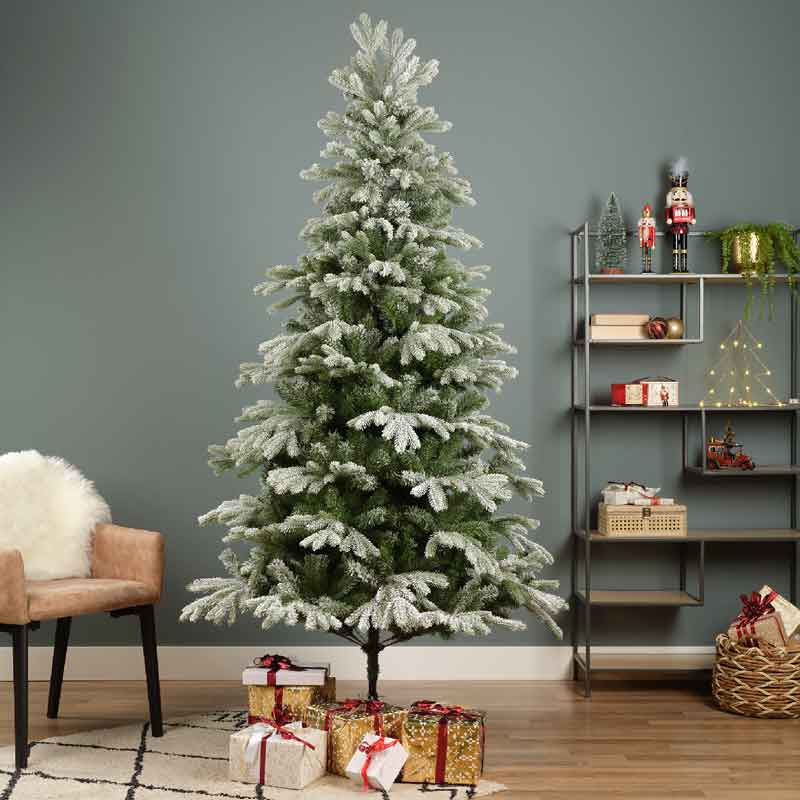 Everlands Frosted Green Sunndal Fir Artificial Christmas Tree - 8ft image 0