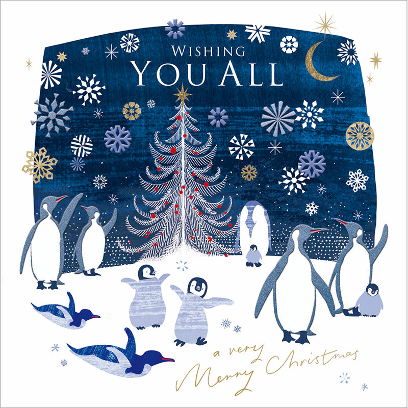Woodmansterne All of You Penguins Christmas Card image 0