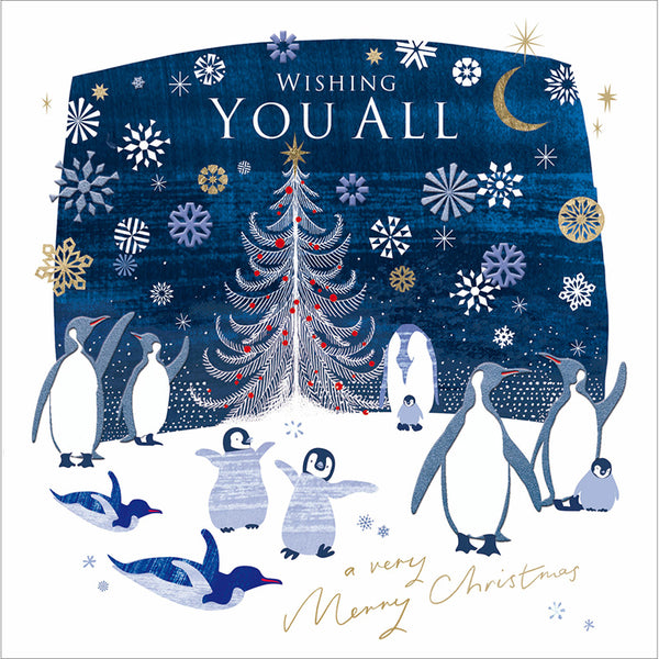Woodmansterne All of You Penguins Christmas Card image 0