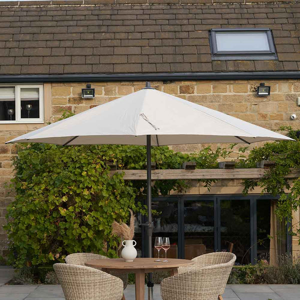 Platinum Riva 3.5m Round Crank Parasol – Champagne (Ivory) image 2