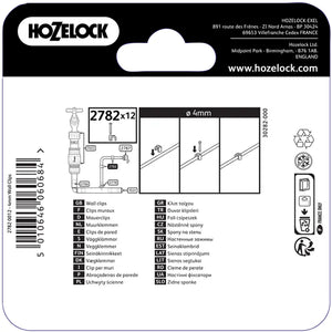 Hozelock 4mm Wall Clips (Pack of 12) image 1
