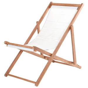 Folding Wooden Deck Chair image 0