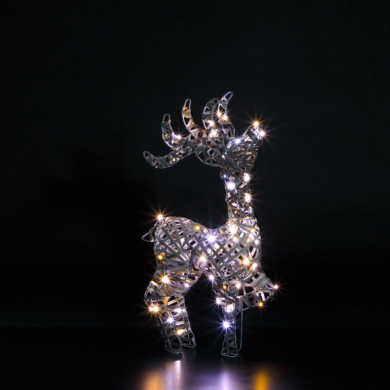 NOMA Grey Rattan Duo-Bulb Tatton Standing Stag image 0