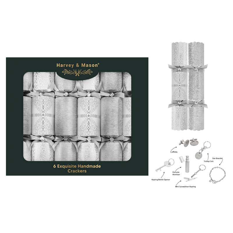 Harvey & Mason 6 Exquisite Silver Crackers image 0