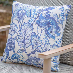 Bramblecrest Square Scatter Cushion, 45 x 45cm - Indigo Foliage image 0