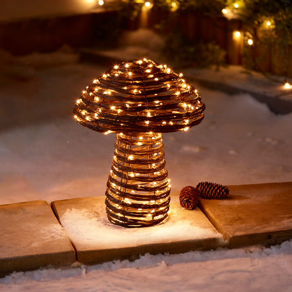 Beautiful Christmas AmberGlow Mushroom