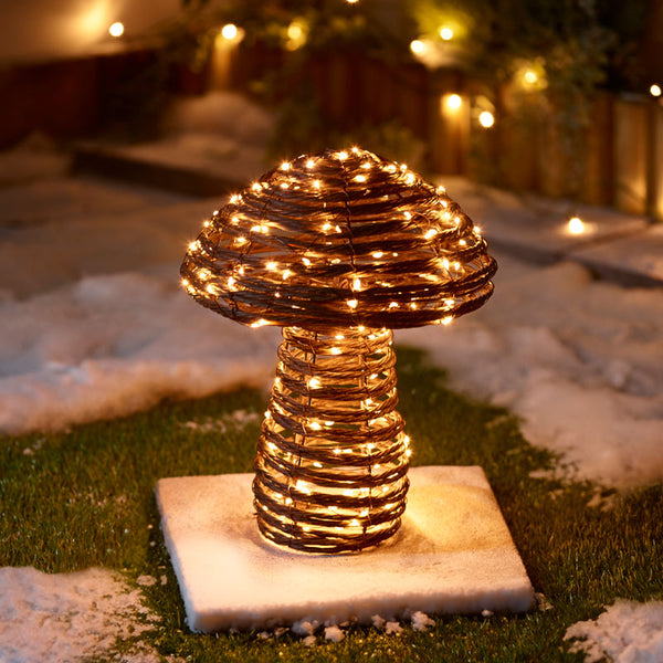 Beautiful Christmas AmberGlow Mushroom