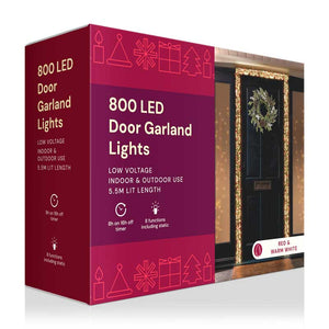 Beautiful Christmas Door Garland Lights