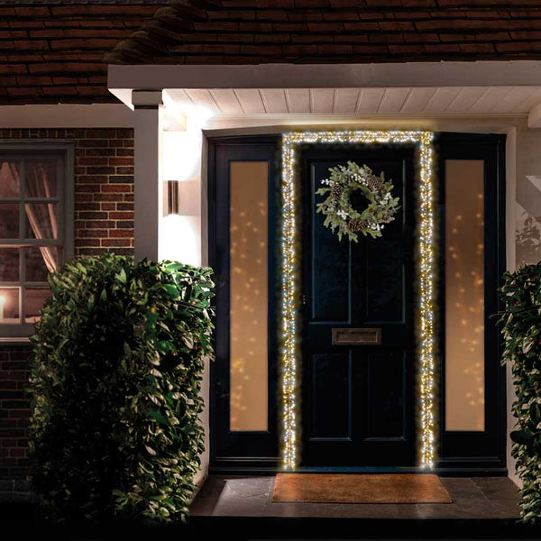 Beautiful Christmas Door Garland Lights