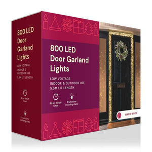 Beautiful Christmas Door Garland Lights