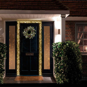 Beautiful Christmas Door Garland Lights