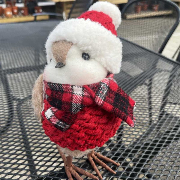 Beautiful Christmas Festive Bobble Hat Bird