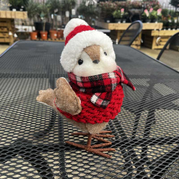 Beautiful Christmas Festive Bobble Hat Bird