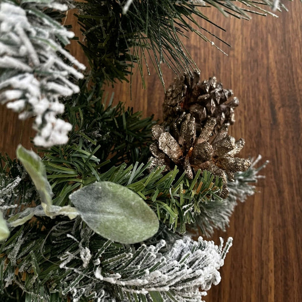 Beautiful Christmas Pre-Lit Gilded Frost Woodland Garland