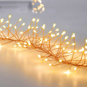 Beautiful Christmas Rose Gold Wire Garland Lights
