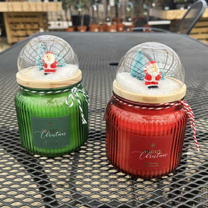 Beautiful Christmas Santa's Snow Globe Scented Candle (Assorted Designs)