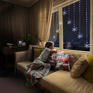 Beautiful Christmas Snowflake Curtain Lights