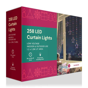 Beautiful Christmas Star Curtain Lights