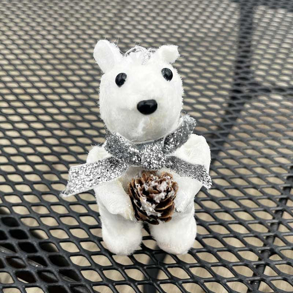 Beautiful Christmas Winter Pinecone Polar Bear