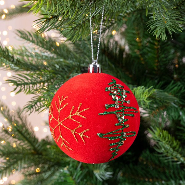 Decoris Shatterproof Bauble in Christmas Red image 1
