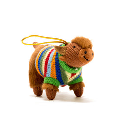 Best Years Hanging Knitted Highland Cow
