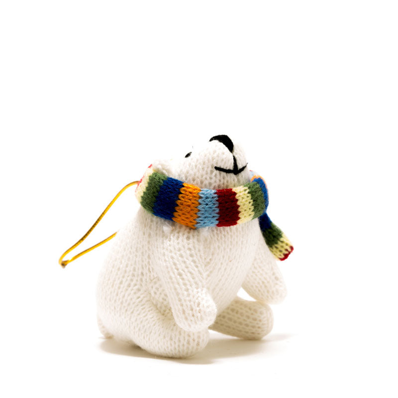 Best Years Hanging Knitted Polar Bear