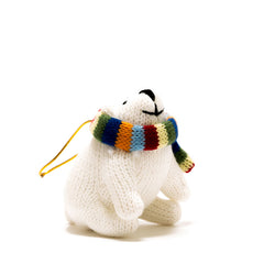 Best Years Hanging Knitted Polar Bear