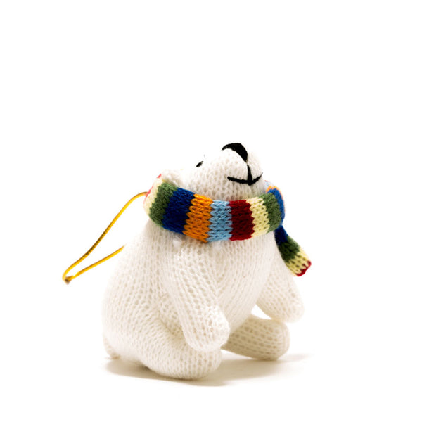 Best Years Hanging Knitted Polar Bear