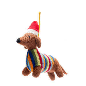 Best Years Hanging Knitted Sausage Dog