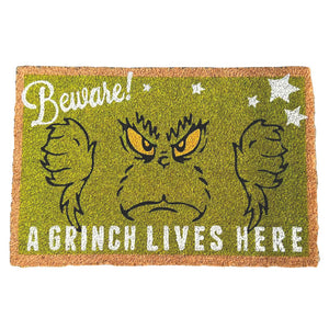 Beware A Grinch Lives Here Doormat