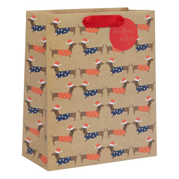 Glick Dachshund Kraft Gift Bag - Large image