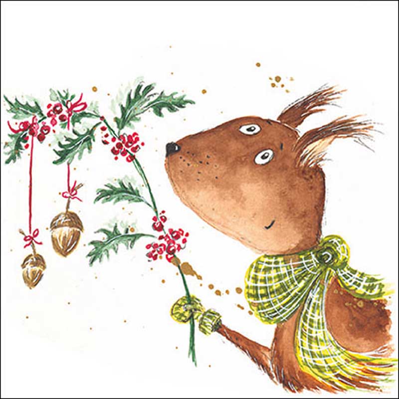 Ambiente Paper Napkins - Funny Squirrel (Pack of 20) image 0
