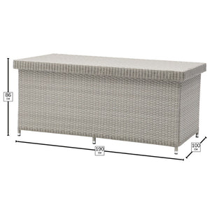 Bramblecrest Wentworth Cushion Storage Box with Liner in Pewter Rattan - Large image 7
