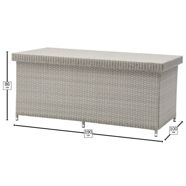 Bramblecrest Wentworth Cushion Storage Box with Liner in Pewter Rattan - Large image 7