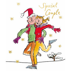 Woodmansterne Special Couple Skating Christmas Card image 0