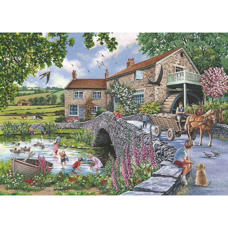 House of Puzzles Old Mill 1000 Piece Jigsaw Puzzle image 0