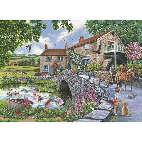 House of Puzzles Old Mill 1000 Piece Jigsaw Puzzle image 0
