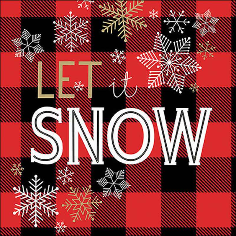 Ambiente Paper Napkins - Let It Snow Red (Pack of 20) image 0