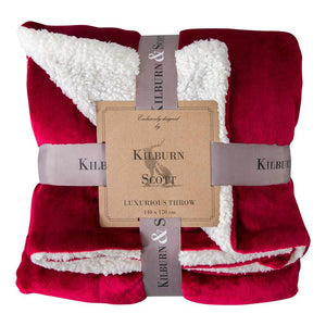 Kilburn & Scott Sterling Sherpa Throw in Red image 0