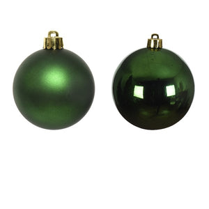 Decoris Shatterproof Baubles in Pine Green (Pack of 16) image 1