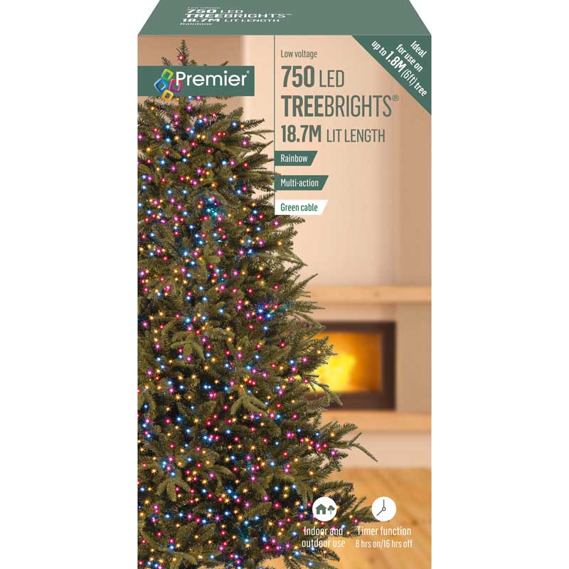 Premier 750 Multi-Action LED TREEBRIGHTS with Timer - Rainbow image 0