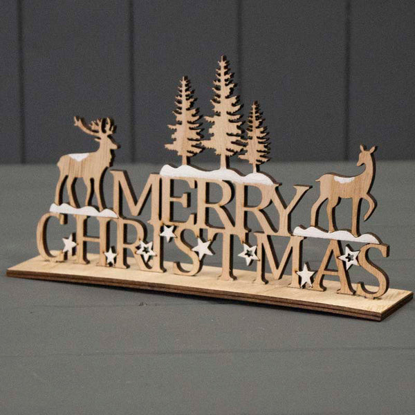 Satchville Wooden Merry Christmas Decoration image 0