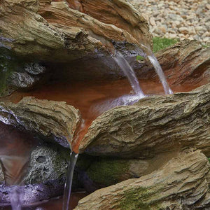 Easy Fountain Bubbling Brook Water Feature with LED Lights image 1
