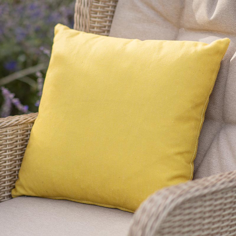 Bramblecrest Square Scatter Cushion, 45 x 45cm - Plain Yellow