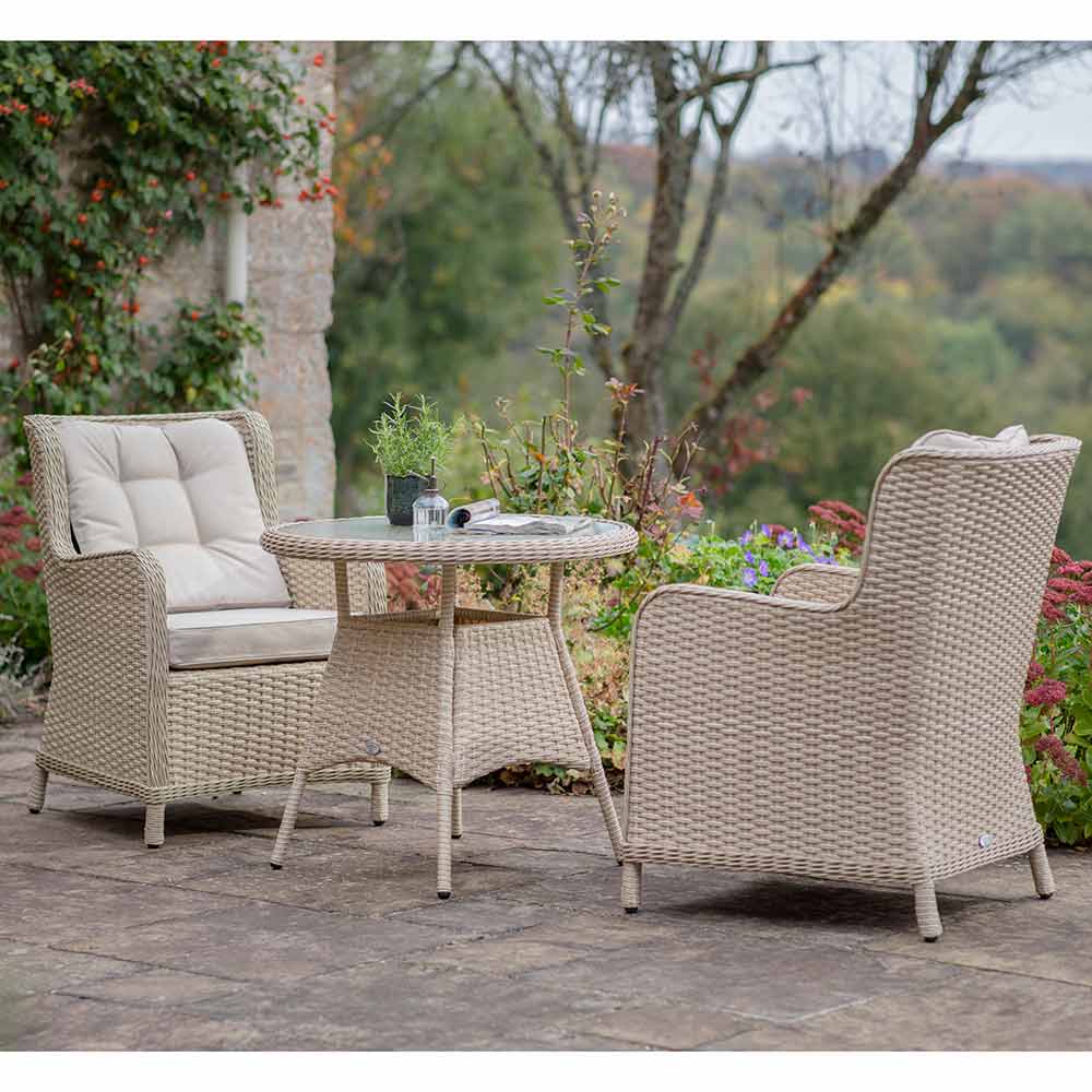Bramblecrest Somerford Rattan 2 Seat Round Bistro Set