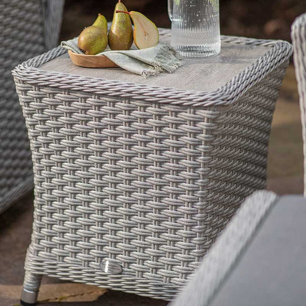 Bramblecrest Wentworth 2 Seat Recliner Set Table in Pewter Rattan