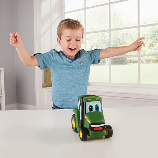 Britains Push & Roll Johnny Tractor Lifestyle with Boy Built-in Rolling Action
